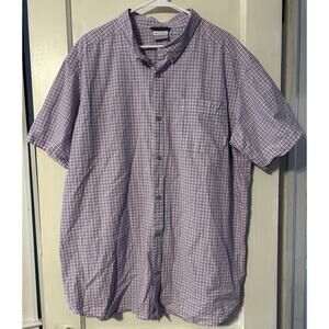 Mens Columbia short sleeved button down shirt size XXL